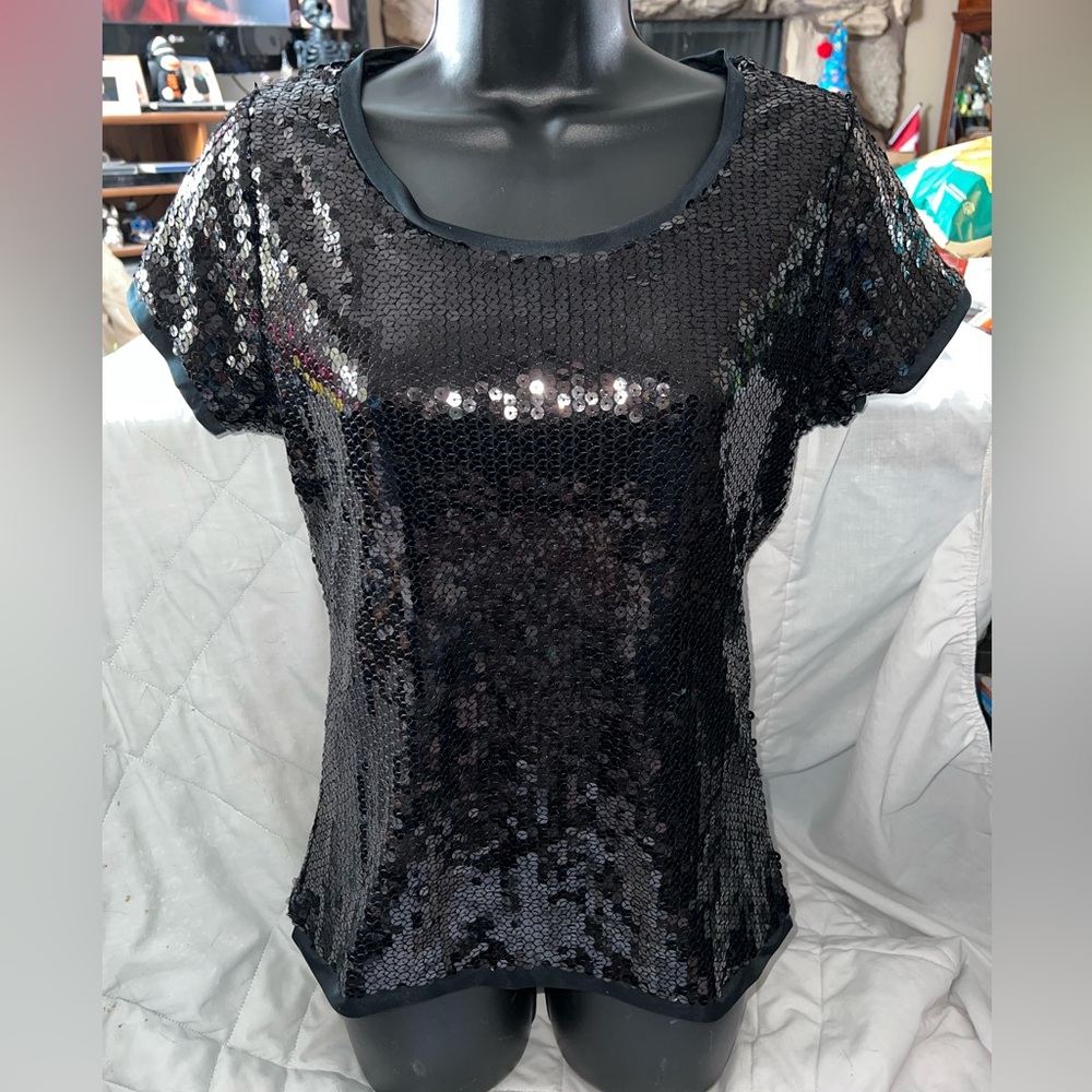 August Silk Sequin Top